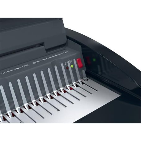 GBC Spirálozógép, műanyag spirálkötéshez, elektromos, 390 lap, GBC "CombBind CB25E"
