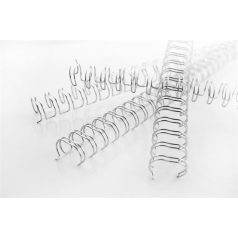   GBC Spirál, fém, 3:1, 6 mm, 55 lap, GBC "WireBind", ezüst