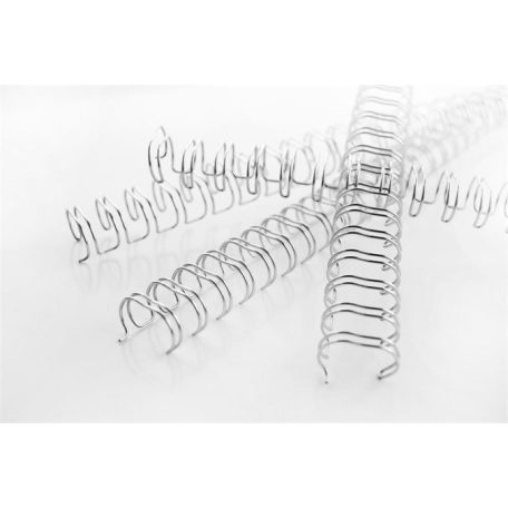 GBC Spirál, fém, 3:1, 6 mm, 55 lap, GBC "WireBind", ezüst