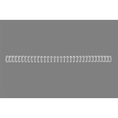   GBC Spirál, fém, 3:1, 14 mm, 125 lap, GBC "WireBind", fehér