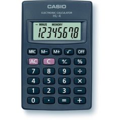   CASIO Zsebszámológép, 8 számjegy, CASIO "HL-4T"