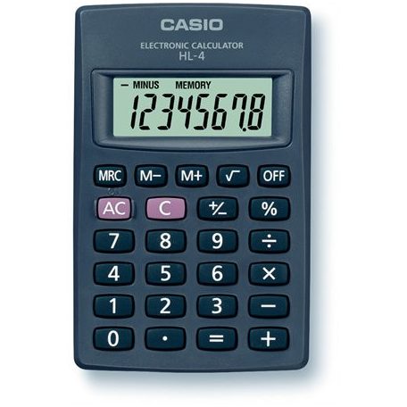 CASIO Zsebszámológép, 8 számjegy, CASIO "HL-4T"