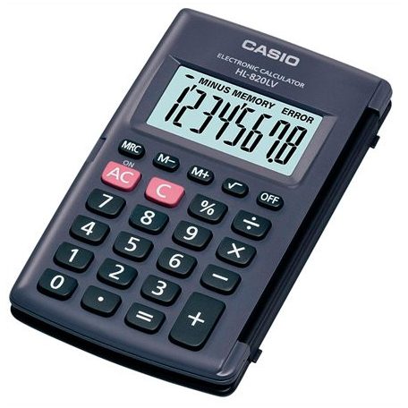 CASIO Zsebszámológép, 8 számjegy, CASIO "HL-820LV"