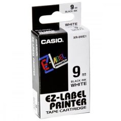   CASIO Feliratozógép szalag, 9 mm x 8 m, CASIO, fehér-fekete