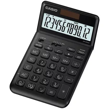 CASIO Számológép, asztali, 12 számjegy, CASIO "JW 200 SC", fekete