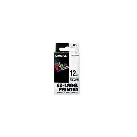 CASIO Feliratozógép szalag, 12 mm x 8 m, CASIO, fehér-fekete