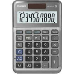   CASIO Számológép, asztali, 10 számjegy, CASIO "MS-100 FM", szürke