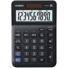   CASIO Számológép, asztali, 10 számjegy, CASIO "MS-10 F", fekete
