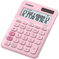   CASIO Számológép, asztali, 12 számjegy, CASIO, "MS 20 UC" rózsaszín