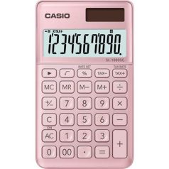   CASIO Zsebszámológép, 10 számjegy, CASIO "SL 1000", világos rózsaszín