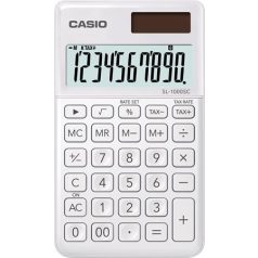   CASIO Zsebszámológép, 10 számjegy, CASIO "SL 1000", fehér