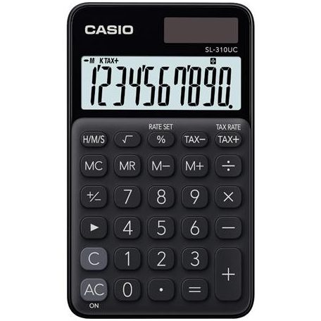 CASIO Zsebszámológép, 10 számjegy, CASIO "SL 310", fekete