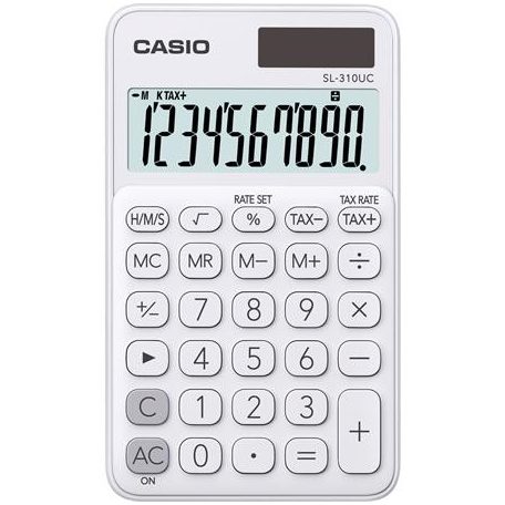 CASIO Zsebszámológép, 10 számjegy, CASIO "SL 310" fehér