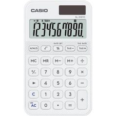   CASIO Zsebszámológép, 10 számjegy, CASIO "SL 310 YC", fehér