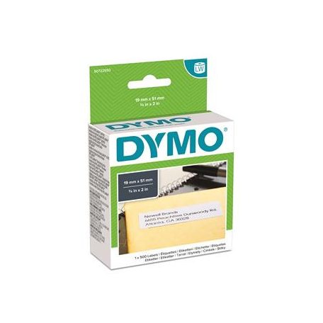DYMO Etikett, LW nyomtatóhoz, eltávolítható, 19x51 mm, 500 db etikett, DYMO