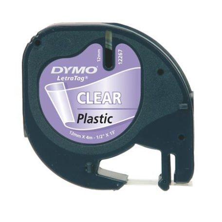 DYMO Feliratozógép szalag, 12 mm x 4 m, DYMO "Letratag", víztiszta