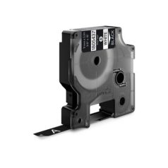   DYMO Feliratozógép szalag, vinil, 9 mm x 5,5 m, DYMO "Rhino", fekete-fehér