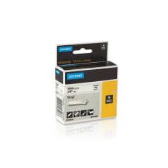   DYMO Feliratozógép szalag, vinil, 9 mm x 5,5 m, DYMO "Rhino", fehér-fekete