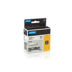   DYMO Feliratozógép szalag, vinil, 12 mm x 5,5 m, DYMO "Rhino", fehér-fekete