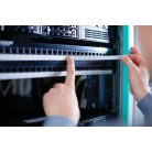 DYMO Feliratozógép szalag, tartós poliészter, 9 mm x 5,5 m, DYMO "Rhino",fehér-fekete