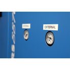 DYMO Feliratozógép szalag, tartós poliészter, 9 mm x 5,5 m, DYMO "Rhino",fehér-fekete