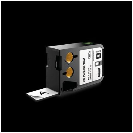DYMO Feliratozógép szalag, vinil, 24 mm x 7 m, DYMO "XTL", fehér-fekete