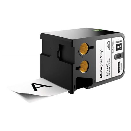 DYMO Feliratozógép szalag, vinil, 54 mm x 7 m, DYMO, "XTL", fehér-fekete