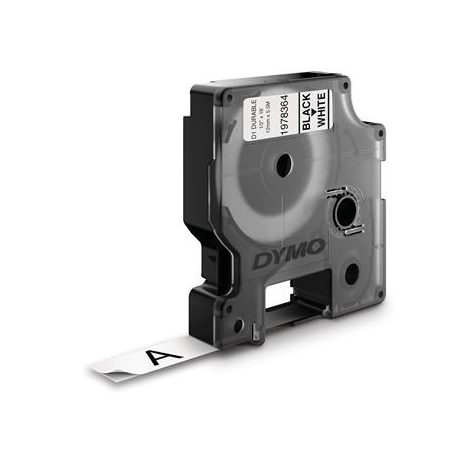 DYMO Feliratozógép szalag, 12 mm x 5,5 m, tartós, DYMO "D1", fehér-fekete