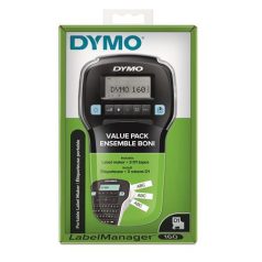   DYMO Elektromos feliratozógép, DYMO "LM 160", fekete, + 3 db D1 szalag