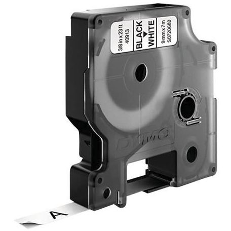 DYMO Feliratozógép szalag, 9 mm x 7 m, DYMO "D1", fehér-fekete