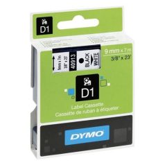   DYMO Feliratozógép szalag, 9 mm x 7 m, DYMO "D1", fehér-fekete