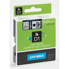  DYMO Feliratozógép szalag, 12 mm x 7 m, DYMO "D1", víztiszta-fekete
