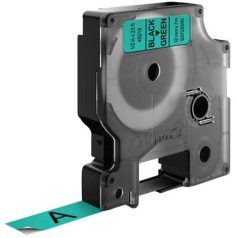   DYMO Feliratozógép szalag, 12 mm x 7 m, DYMO "D1", zöld-fekete