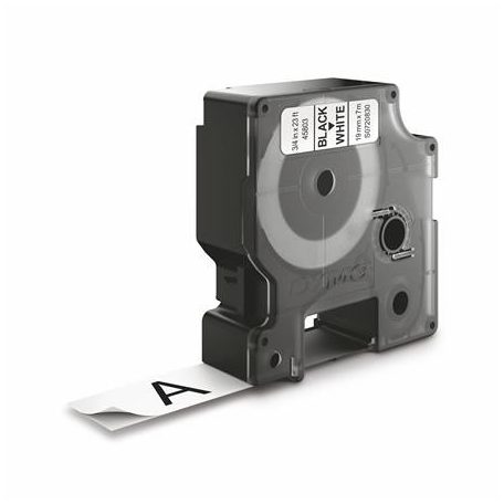 DYMO Feliratozógép szalag, 19 mm x 7 m, DYMO "D1", fehér-fekete