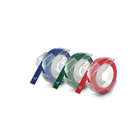 DYMO Feliratozógép szalag, 9 mm x 3 m, DYMO "3D", piros