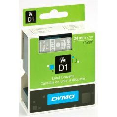   DYMO Feliratozógép szalag, 24 mm x 7 m, DYMO "D1", víztiszta-fekete