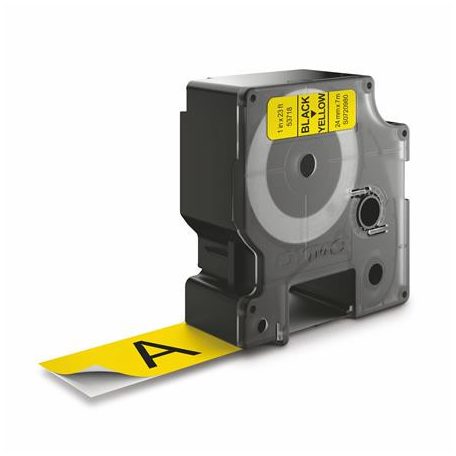DYMO Feliratozógép szalag, 24 mm x 7 m, DYMO "D1", sárga-fekete