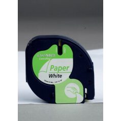   DYMO Feliratozógép szalag, papír, 12 mm x 4 m, DYMO "Letratag", fehér