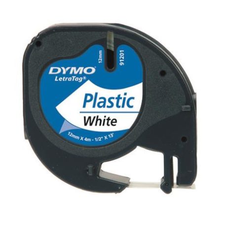 DYMO Feliratozógép szalag, 12 mm x 4 m, DYMO "Letratag", fehér