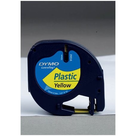 DYMO Feliratozógép szalag, 12 mm x 4 m, DYMO "Letratag", sárga