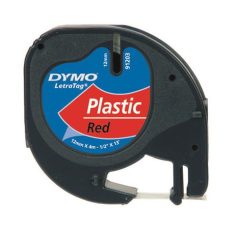   DYMO Feliratozógép szalag, 12 mm x 4 m, DYMO "Letratag", piros
