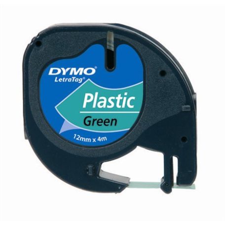 DYMO Feliratozógép szalag, 12 mm x 4 m, DYMO "Letratag", zöld