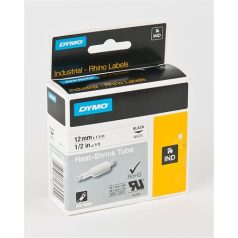   DYMO Zsugorcső, feliratozógéphez, 12 mm x 1,5 m, DYMO "Rhino", fehér-fekete