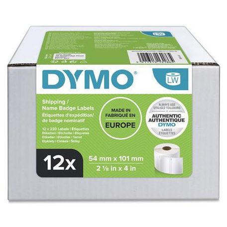 DYMO Etikett, LW nyomtatóhoz, 101x54mm, 220 db etikett, DYMO
