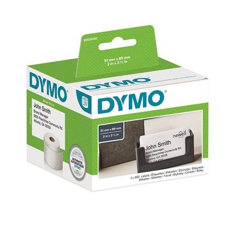 DYMO Etikett, LW nyomtatóhoz, nem öntapadó, 51x89 mm, 300 db etikett, DYMO