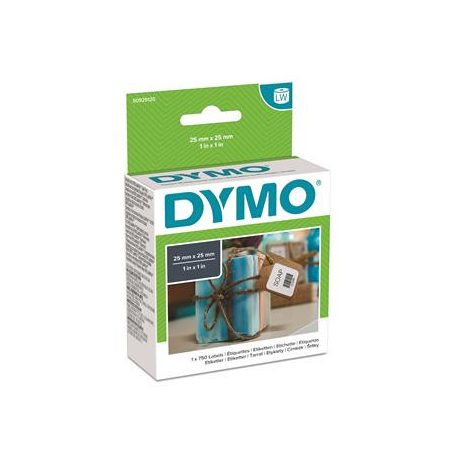 DYMO Etikett, LW nyomtatóhoz, eltávolítható, 25x25 mm, 750 db etikett, DYMO