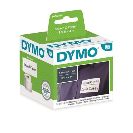 DYMO Etikett, LW nyomtatóhoz, 54x101 mm, 220 db etikett, DYMO