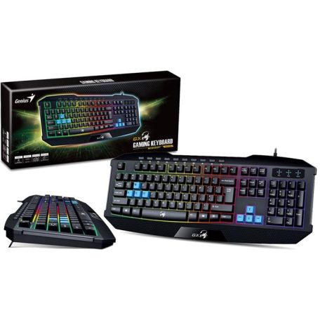 GENIUS Billentyűzet, vezetékes, USB, HUN, gaming, GENIUS "Scorpion K215"