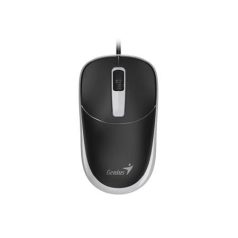   GENIUS Egér, vezetékes, optikai, normál méret, USB, GENIUS "DX-123", fekete-szürke