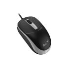 GENIUS Egér, vezetékes, optikai, normál méret, USB, GENIUS "DX-123", fekete-szürke